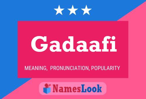 Poster del nome Gadaafi