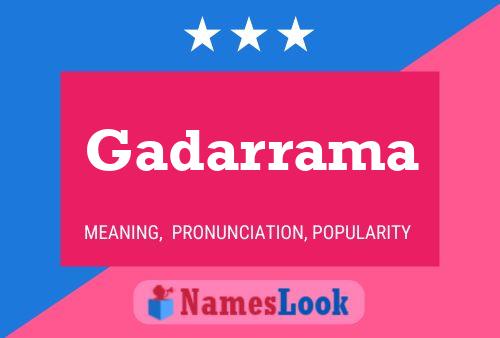 Poster del nome Gadarrama