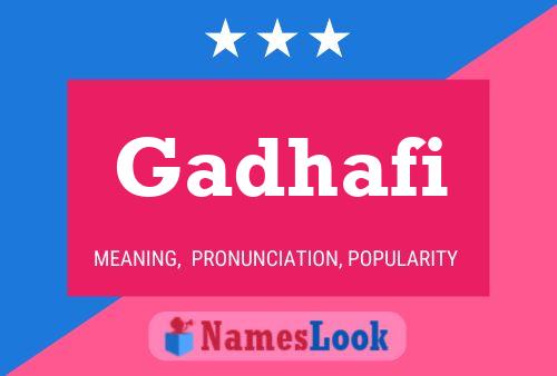 Poster del nome Gadhafi