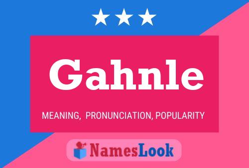 Poster del nome Gahnle