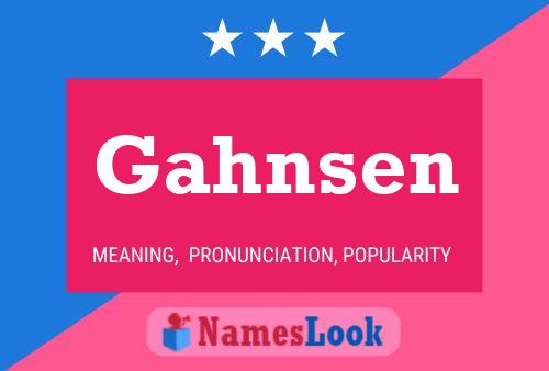 Poster del nome Gahnsen