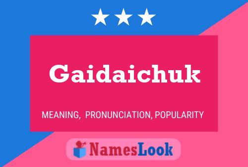 Poster del nome Gaidaichuk