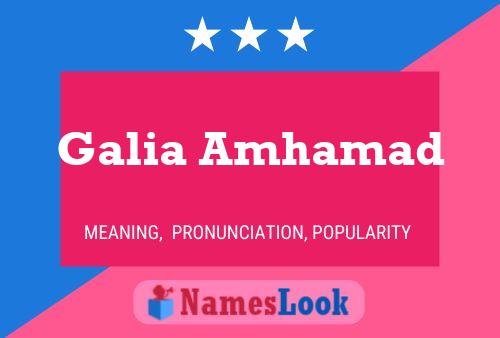 Poster del nome Galia Amhamad