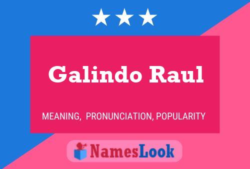 Poster del nome Galindo Raul