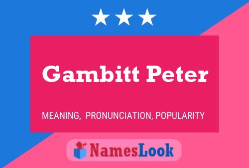 Poster del nome Gambitt Peter