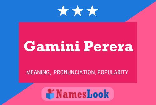 Poster del nome Gamini Perera