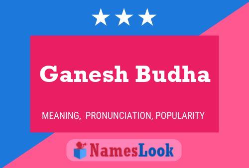 Poster del nome Ganesh Budha