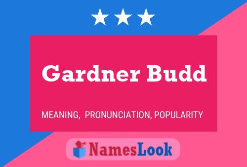 Poster del nome Gardner Budd