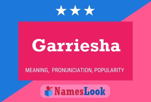 Poster del nome Garriesha