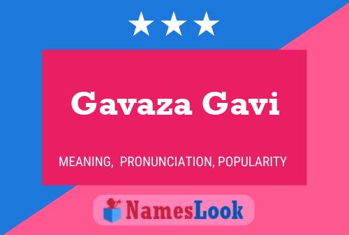 Poster del nome Gavaza Gavi