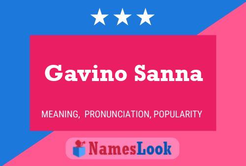 Poster del nome Gavino Sanna