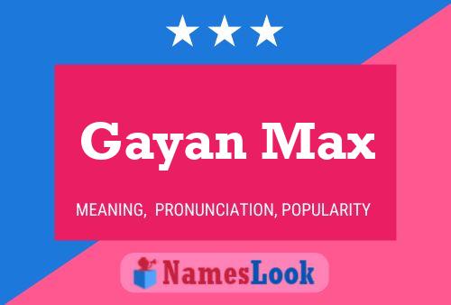 Poster del nome Gayan Max