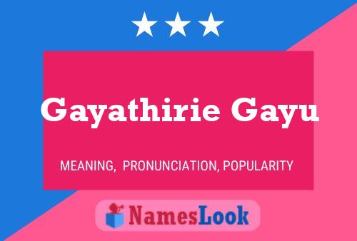 Poster del nome Gayathirie Gayu