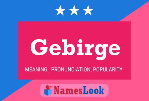 Poster del nome Gebirge