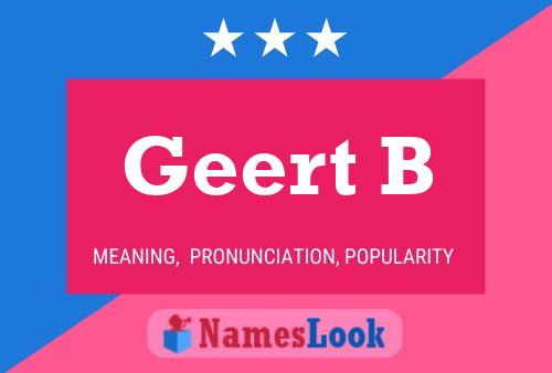 Poster del nome Geert B