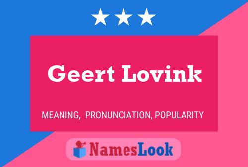 Poster del nome Geert Lovink