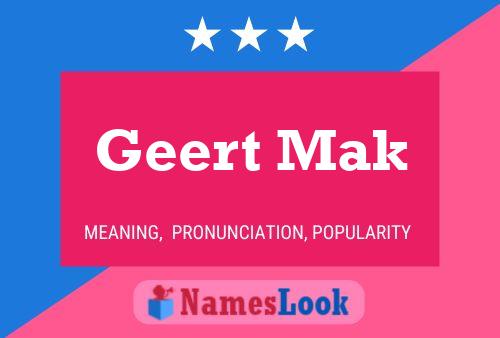 Poster del nome Geert Mak