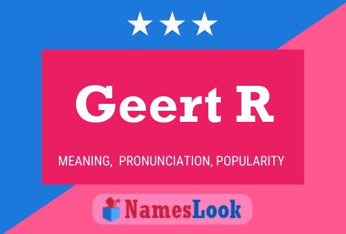 Poster del nome Geert R