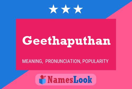 Poster del nome Geethaputhan