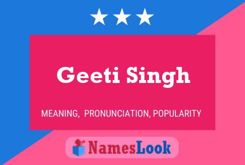 Poster del nome Geeti Singh