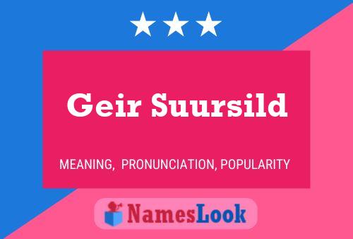 Poster del nome Geir Suursild