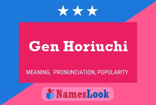 Poster del nome Gen Horiuchi