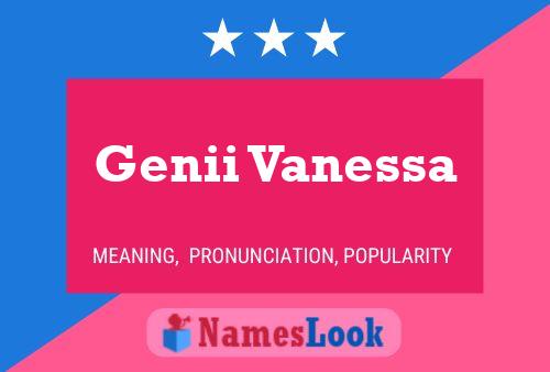 Poster del nome Genii Vanessa