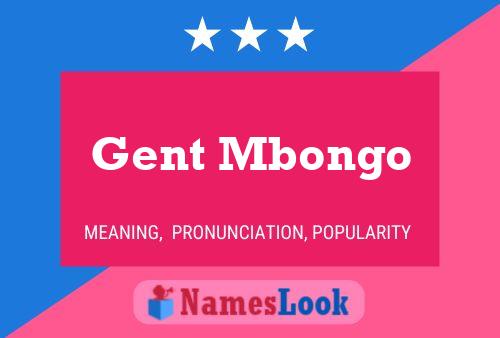 Poster del nome Gent Mbongo