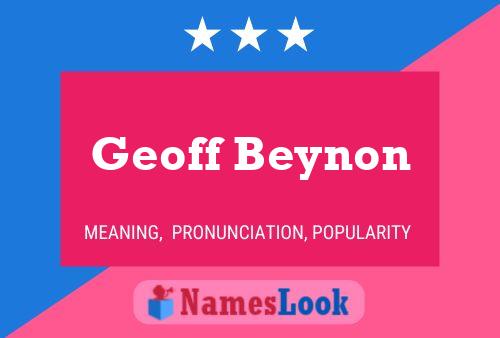 Poster del nome Geoff Beynon