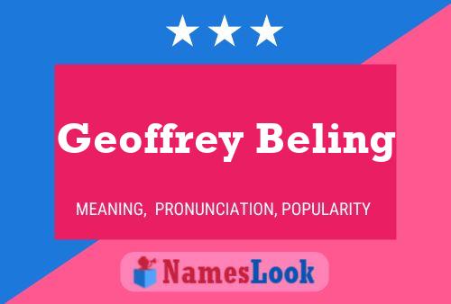 Poster del nome Geoffrey Beling