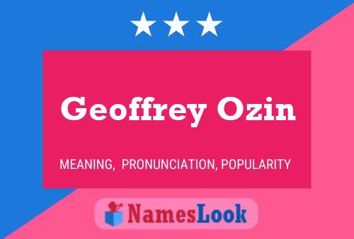 Poster del nome Geoffrey Ozin