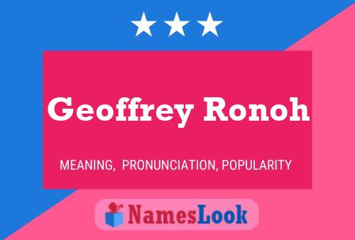 Poster del nome Geoffrey Ronoh