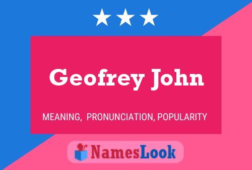 Poster del nome Geofrey John