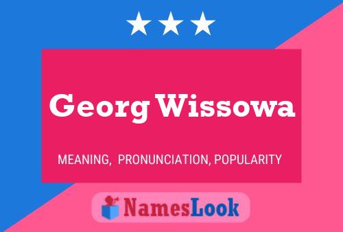 Poster del nome Georg Wissowa