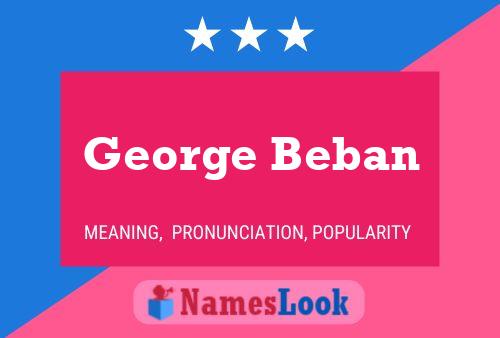 Poster del nome George Beban