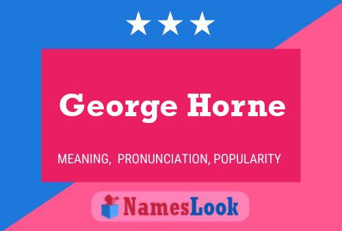 Poster del nome George Horne