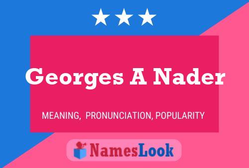 Poster del nome Georges A Nader