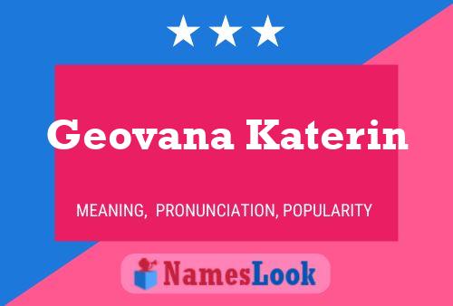 Poster del nome Geovana Katerin