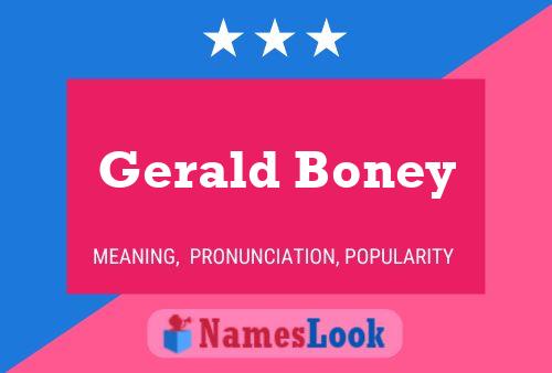 Poster del nome Gerald Boney