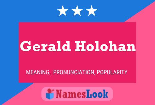 Poster del nome Gerald Holohan