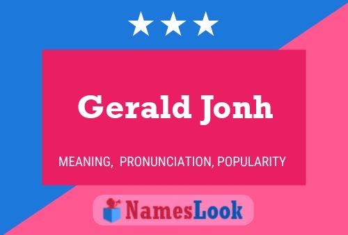 Poster del nome Gerald Jonh