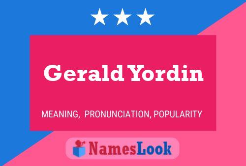 Poster del nome Gerald Yordin