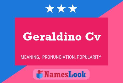 Poster del nome Geraldino Cv