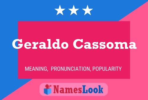 Poster del nome Geraldo Cassoma