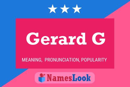 Poster del nome Gerard G