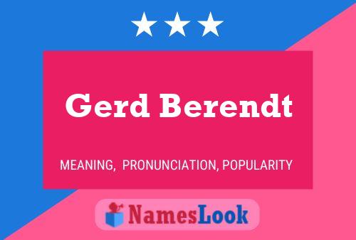 Poster del nome Gerd Berendt