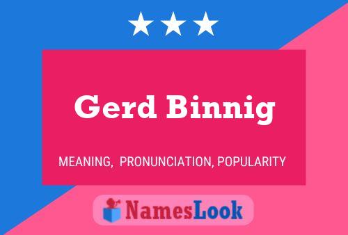 Poster del nome Gerd Binnig