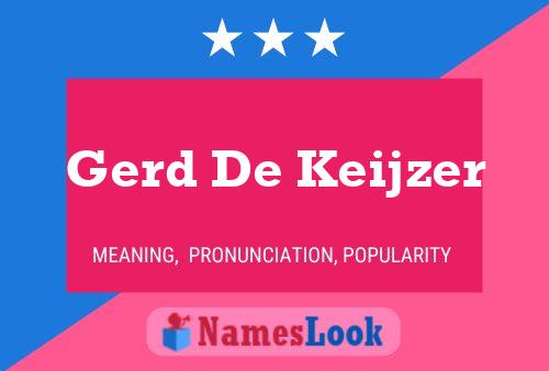 Poster del nome Gerd De Keijzer