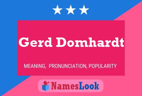 Poster del nome Gerd Domhardt