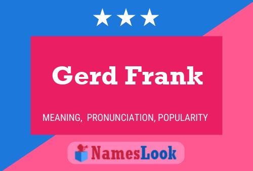 Poster del nome Gerd Frank